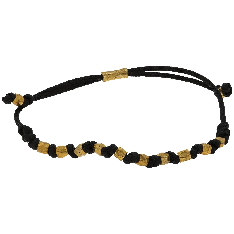 Unique cuff bracelets with gemstones-Black Wakami Simple Stackable Bracelet!