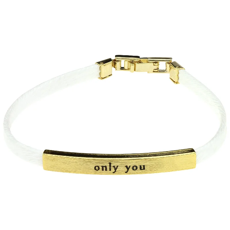 Custom chain bracelets with personalized engraving-Only You Bracelet