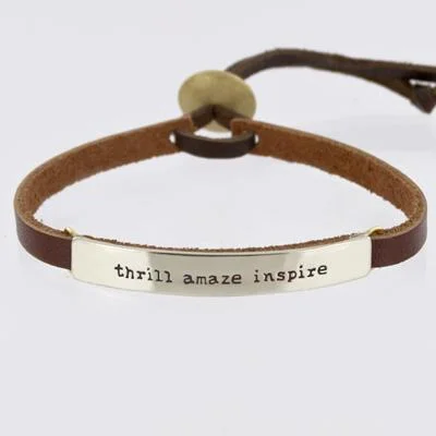 Handmade friendship bracelets for teens-Thrill Amaze Inspire Adjustable Bracelet