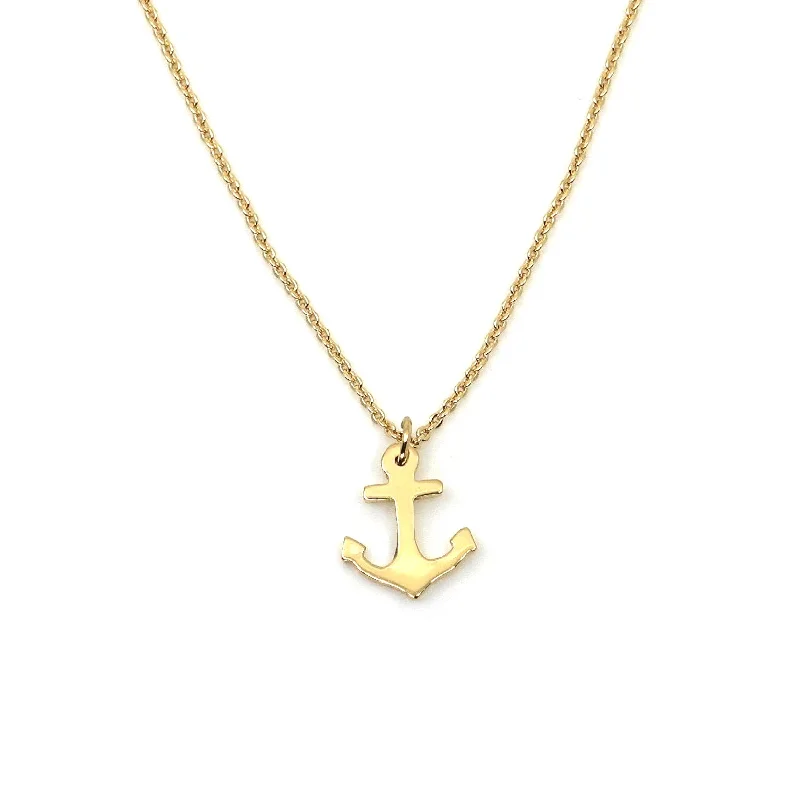 zodiac constellation necklace for girls-The High Tides Gold Anchor Necklace