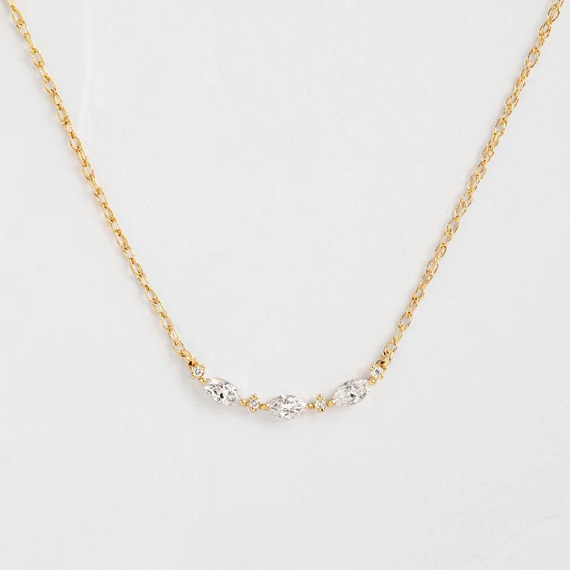 diamond solitaire necklace for engagement-Interwoven Necklace - In Stock