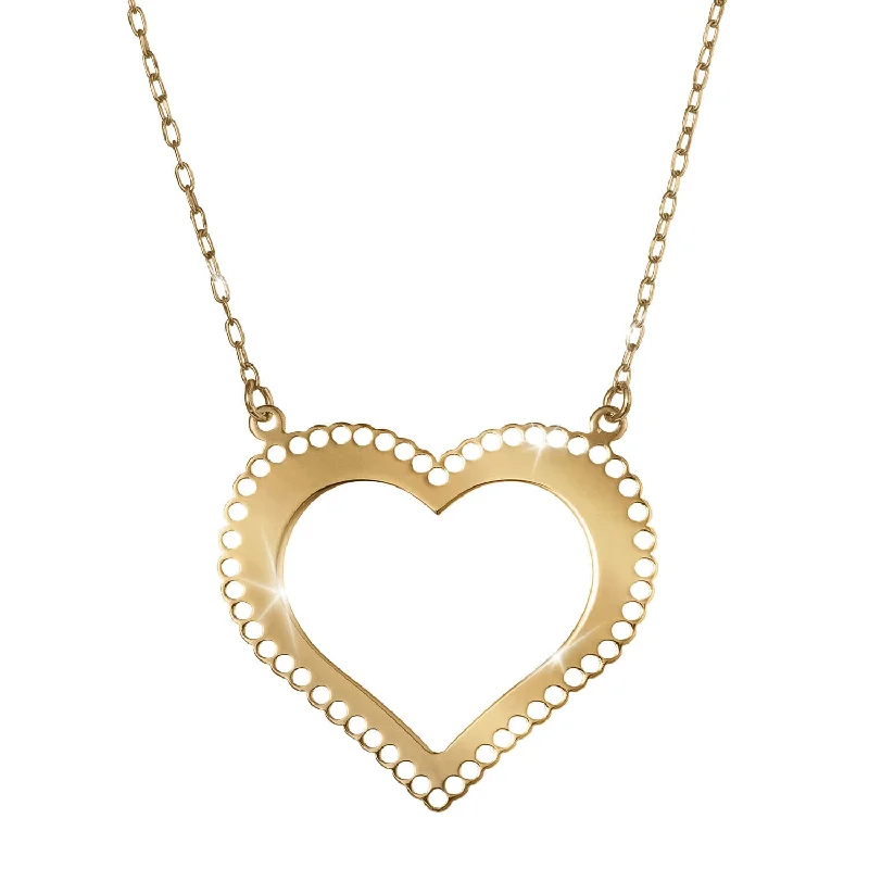 celestial pendant necklace for astrology fans-Tesoro Vero Golden Heart Necklace