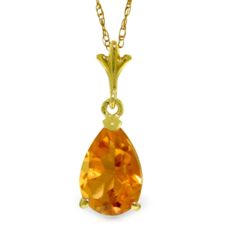 handmade crystal choker necklace-1.5 Carat 14K Gold Love Struck Citrine Necklace