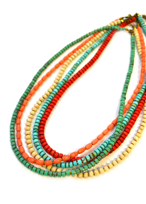 colorful beaded necklace for summer-Bahr