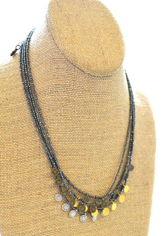 men’s gold chain necklace for formal wear-Hollis | Gunmetal