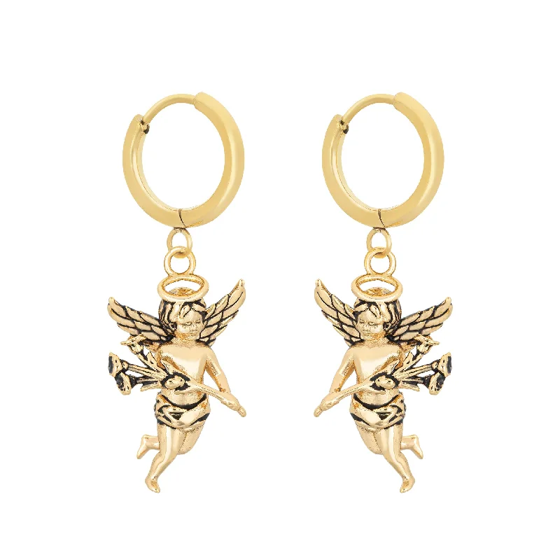 oversized resin earrings for statement fashion -Angel Earrings