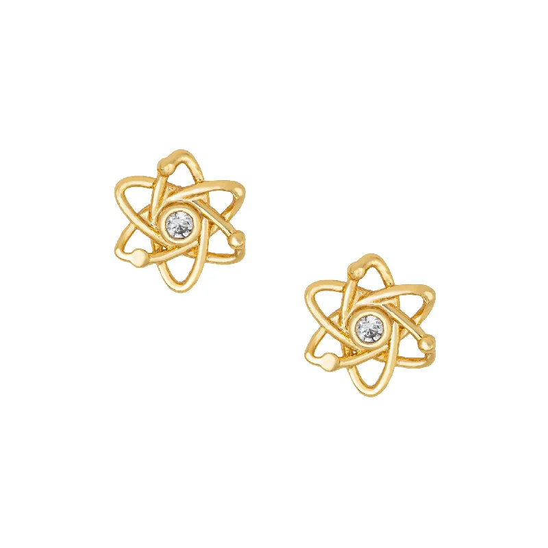 silver stud earrings for everyday elegance -Atom Studs