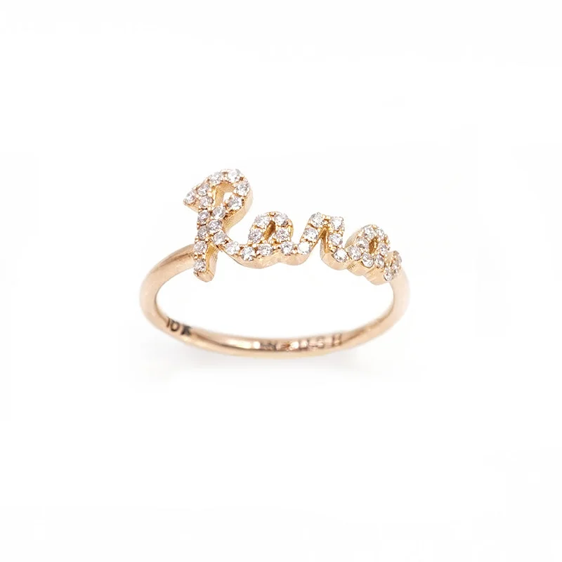 trendy rings for women-Call My Name Pave Diamond Ring