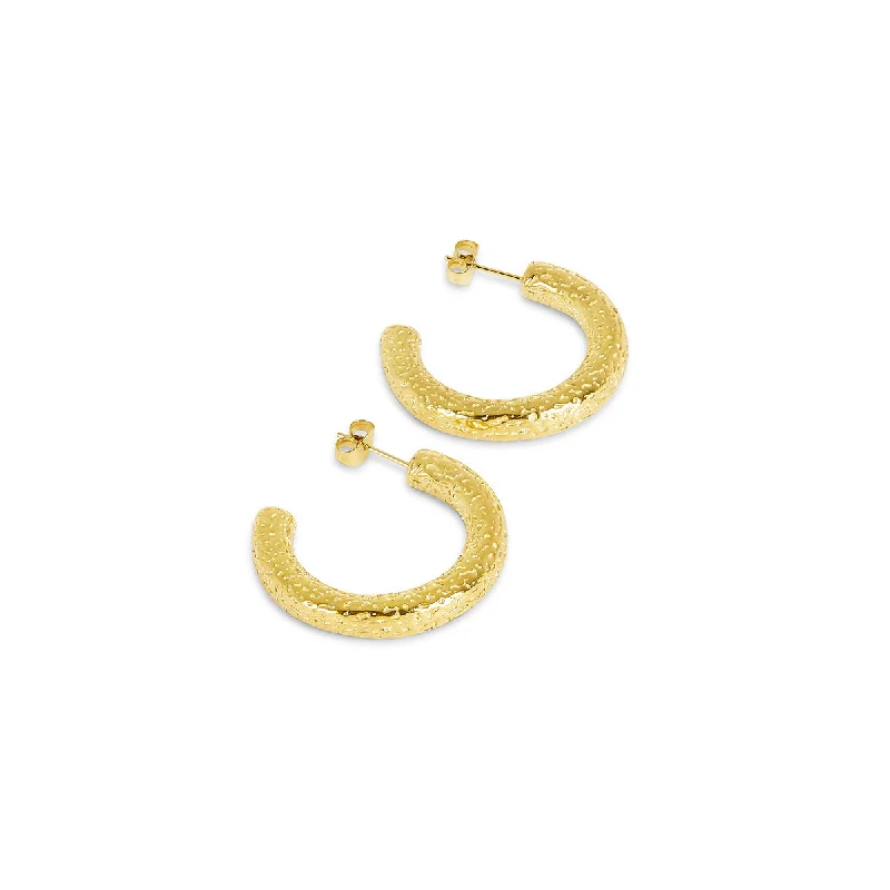 intricate chain earrings for sophisticated looks -Rosa Hoop Earrings - Gold