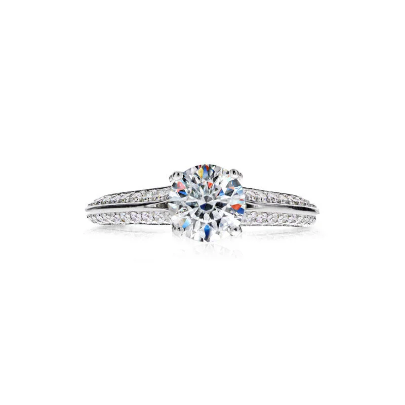 matching engagement rings with diamonds-Claudia Engagement Ring