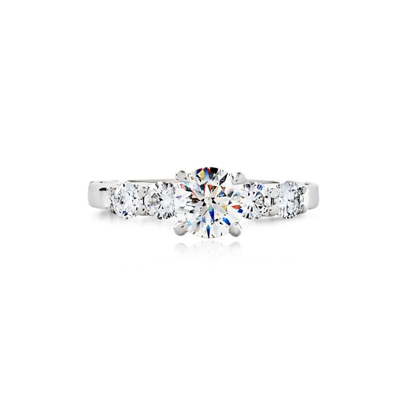 custom wedding rings with birthstones-Diana  Engagement Ring