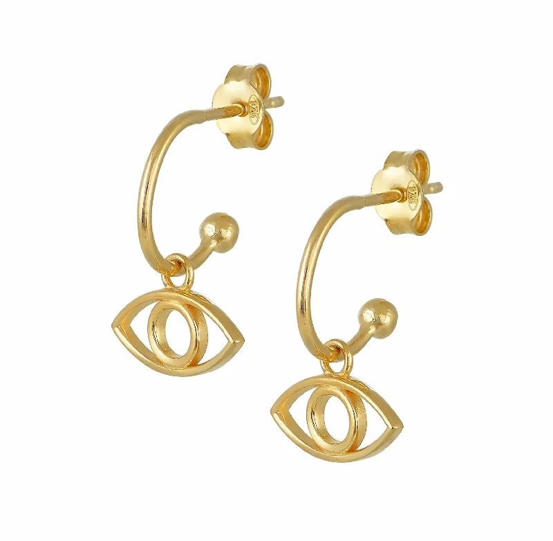 floral gemstone earrings for feminine elegance -Eye Hoops