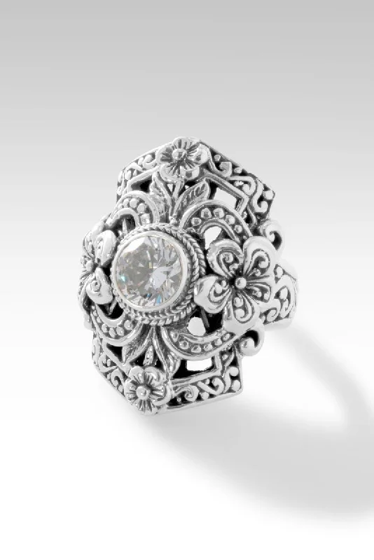 classic wedding rings for men-Flourish Radiantly Ring™ in Moissanite