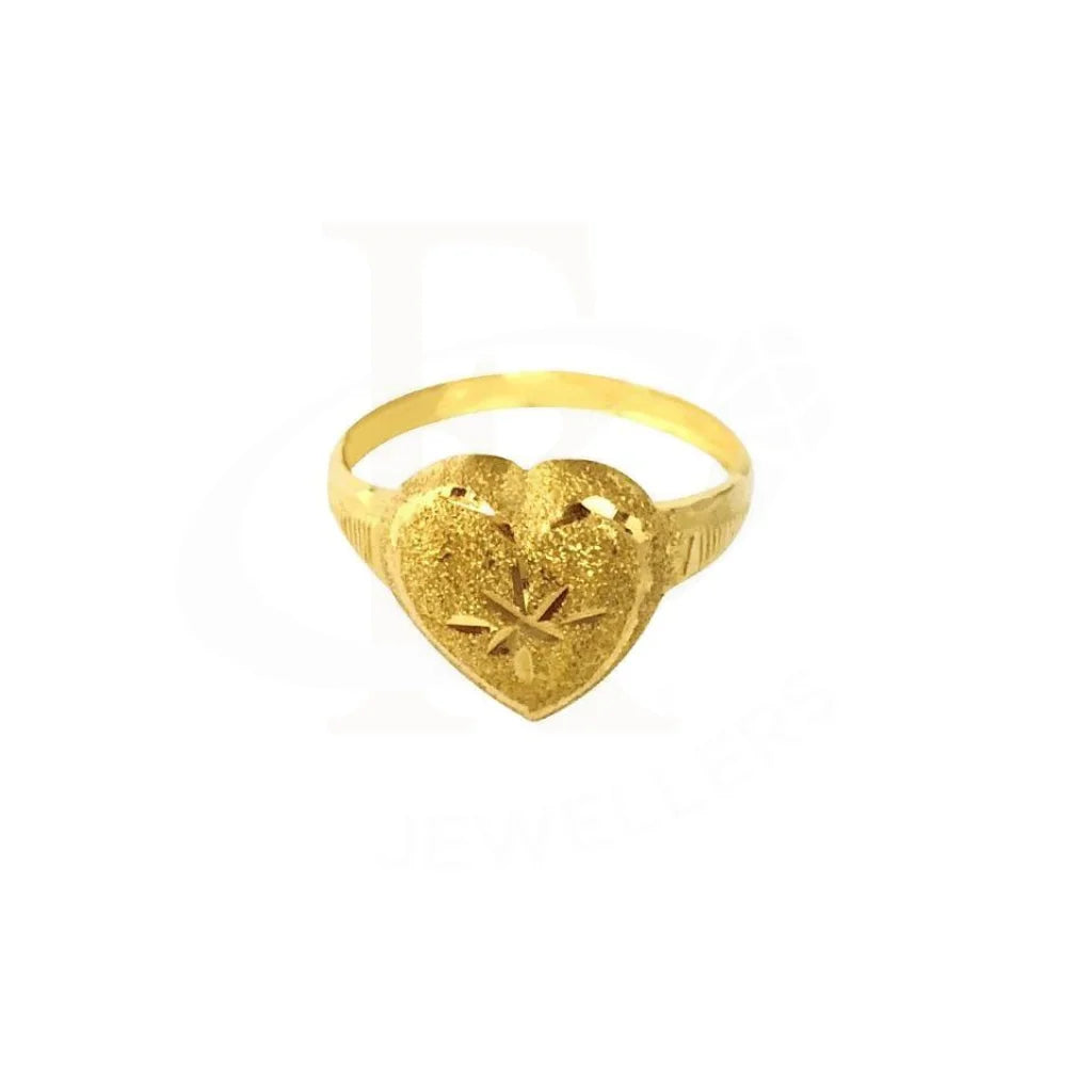 stackable diamond rings for men-Gold Heart Ring 18KT - FKJRN1281