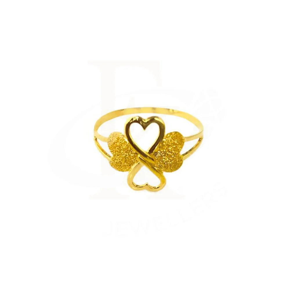 custom wedding rings with diamonds-Gold Quadruple Heart Ring 18KT - FKJRN1299