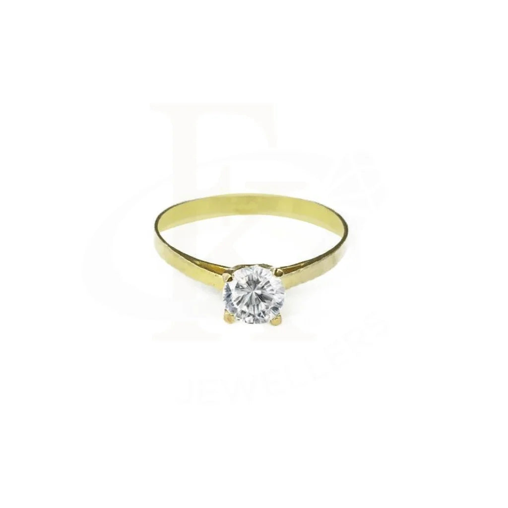 simple rings with sapphires-Gold Solitaire Ring 18KT - FKJRN1324