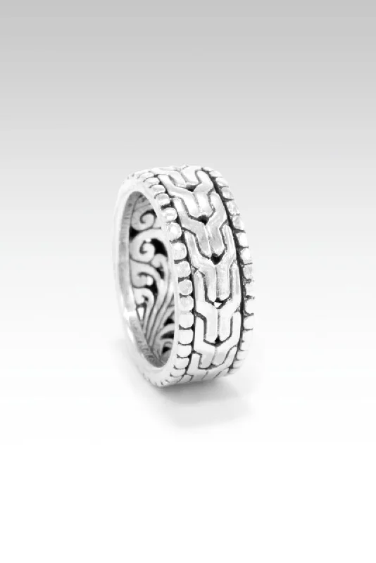 affordable gold wedding bands-Gospel of Peace Ring™ in Chainlink