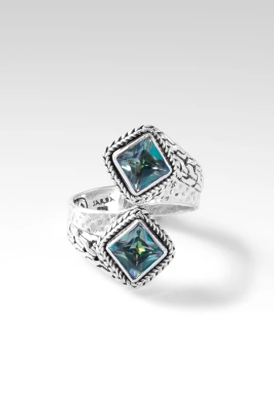 personalized gold rings for men-Gratitude's Glow Ring™ in Bali Crush™ Mystic Topaz