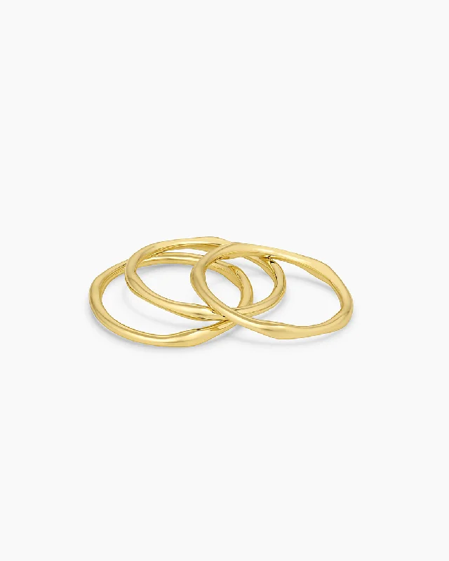 trendy gold wedding rings-Jagger Ring Set