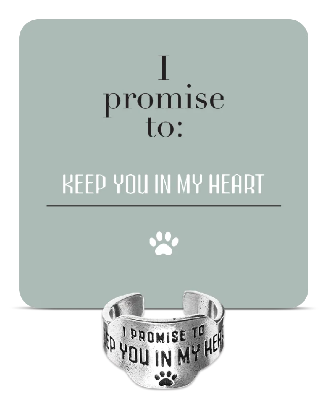 gold rings with colored gemstones-Keep You in My Heart Promise Ring