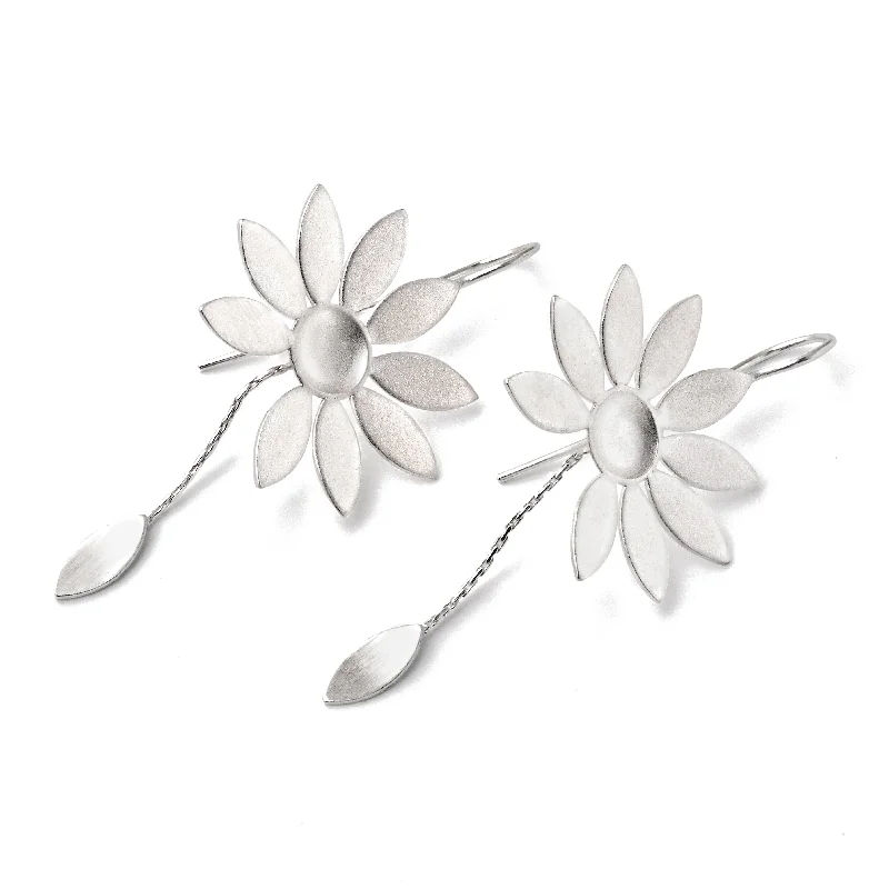 delicate crystal earrings for a touch of sparkle -Sunflower Earrings