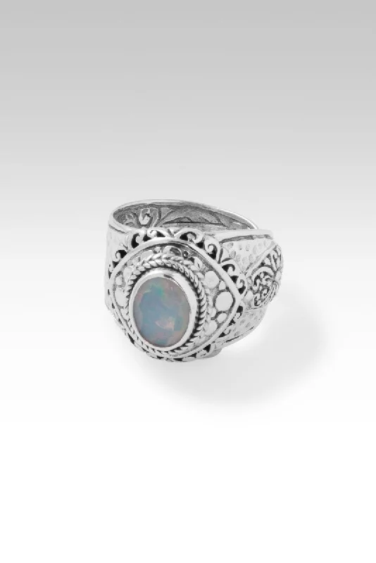 men’s silver engagement rings-Life's Wonder Ring™ in Ethiopian Opal