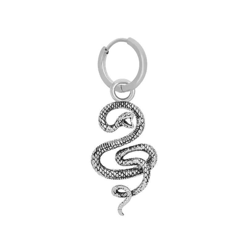 sparkling hoop earrings for a dazzling look -Python Earring