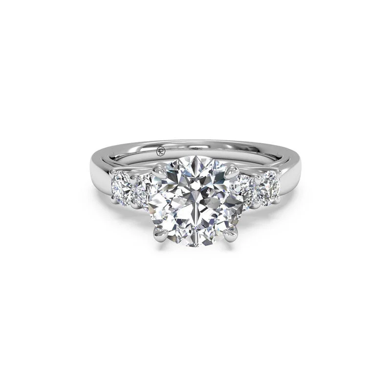 luxury engagement rings for women-Five-Stone Trellis Round Brilliant Diamond Engagement Ring