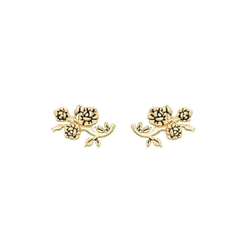 stylish ear cuffs for bold fashion -Rose Studs