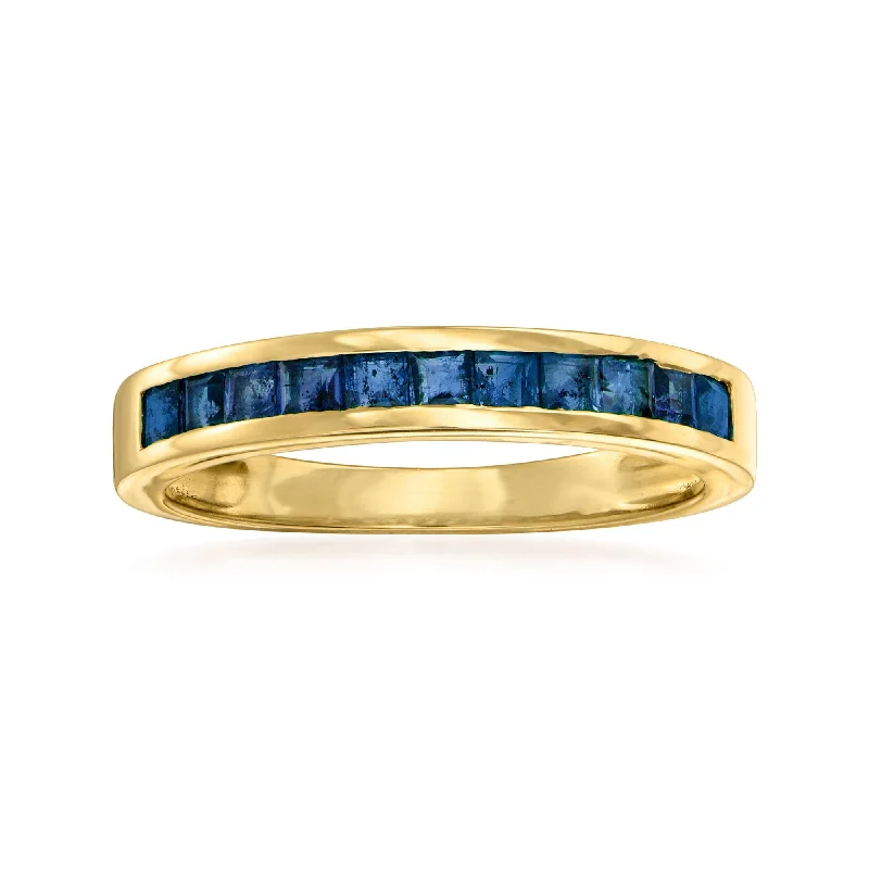 engagement rings with unique sapphires-Ross-Simons Sapphire Ring in 14kt Yellow Gold