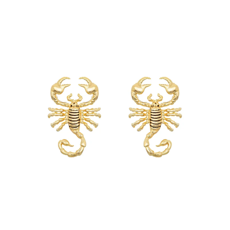 sparkling crystal ear cuffs for a trendy finish -Scorpion Studs