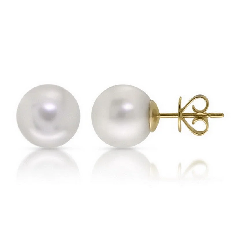 sparkling cubic zirconia earrings for added glamour -South Sea Pearl Stud Earrings in 9ct (9mm)