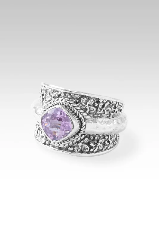 diamond wedding bands with sapphires-Spread Kindness Like Wildflowers Ring™ in Light Pink Lab Created Sapphire