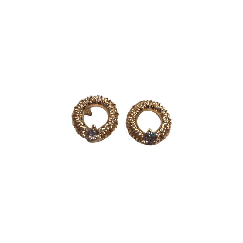 classic pearl stud earrings for everyday elegance -Springplay 18K Yellow Gold and Diamonds Earrings