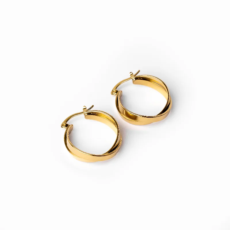 classic gold hoop earrings for timeless beauty -Talia Hoop Earrings 18K Gold Plated - Gold