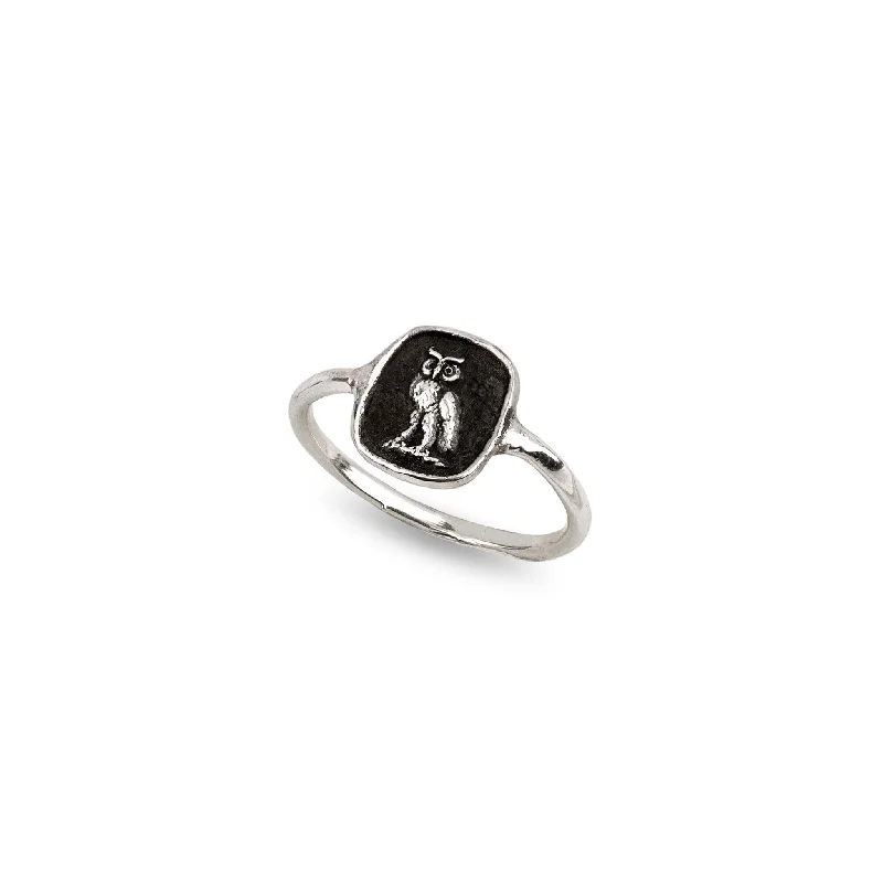 best rings for marriage proposal-Watch Over Me Mini Talisman Ring