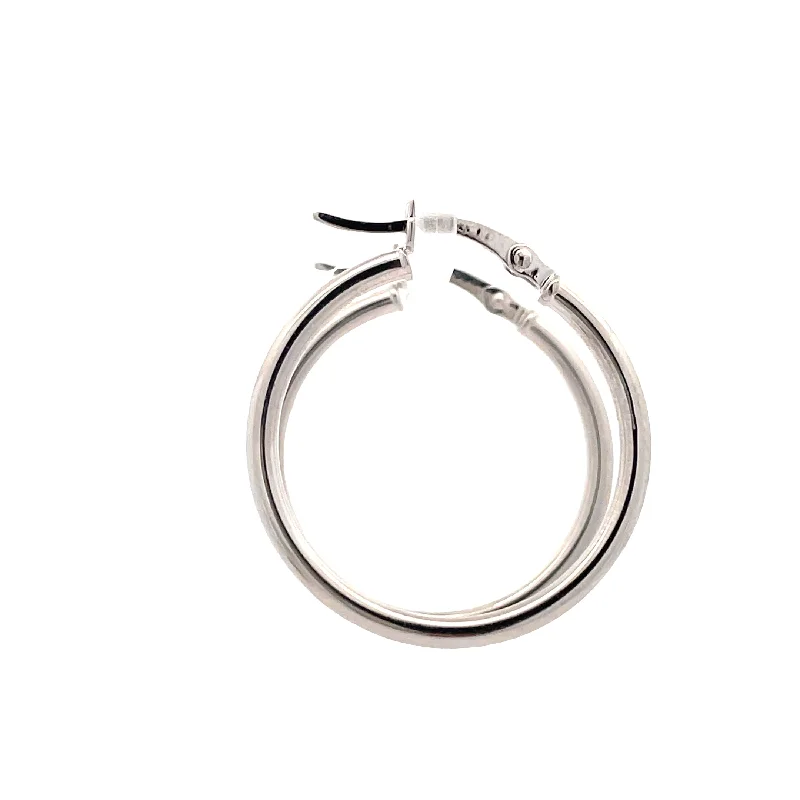 oversized resin hoop earrings for bold style -14 Karat White Gold Hoops