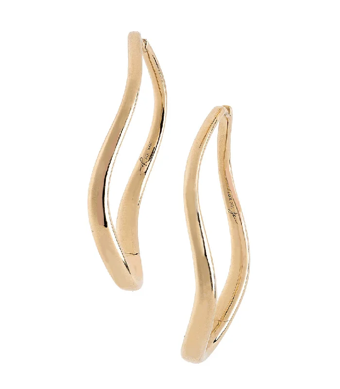 bold resin earrings for a modern touch -Large Melt Hoops