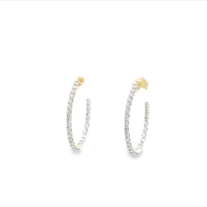 chic silver drop earrings for minimalist style -Diamond Hoops