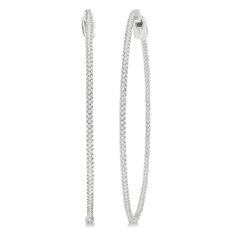 intricate beaded earrings for a creative touch -Diamond Hoops