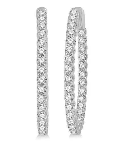 gold-plated earrings for affordable luxury -Diamonds Hoops