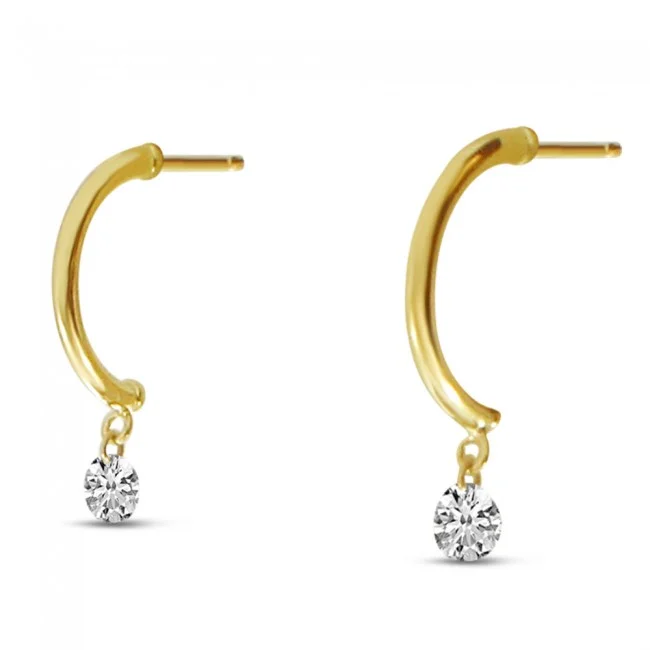 luxurious diamond earrings for a glamorous finish -Diamonds Huggies