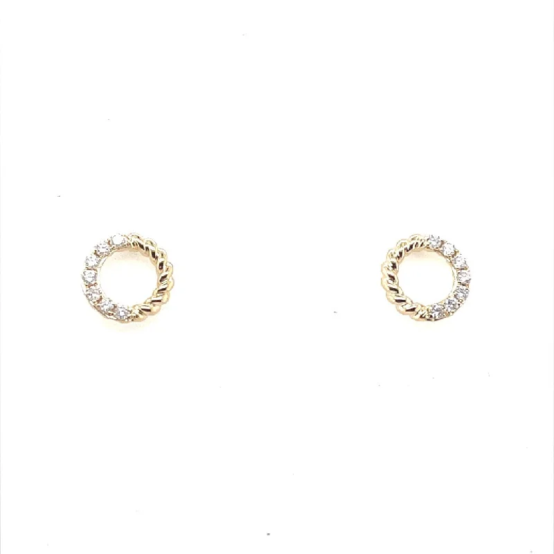 luxurious pearl hoop earrings for bridal accessories -Diamonds Studs