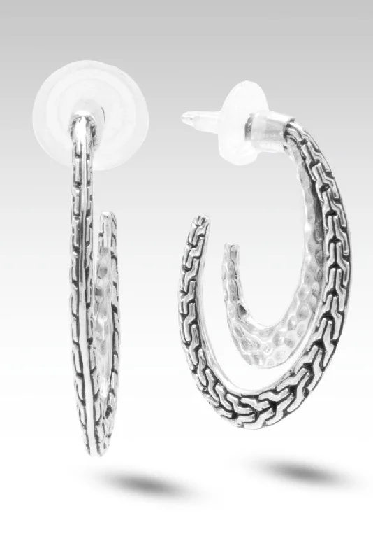 sparkling cubic zirconia earrings for eye-catching style -Everlasting Hope Hoops™ in Chainlink