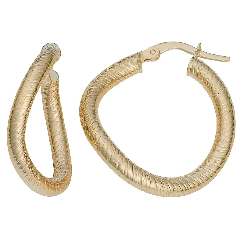 bright colored earrings for summer style -Fremada Italian 14k Yellow Gold Hoop Earrings