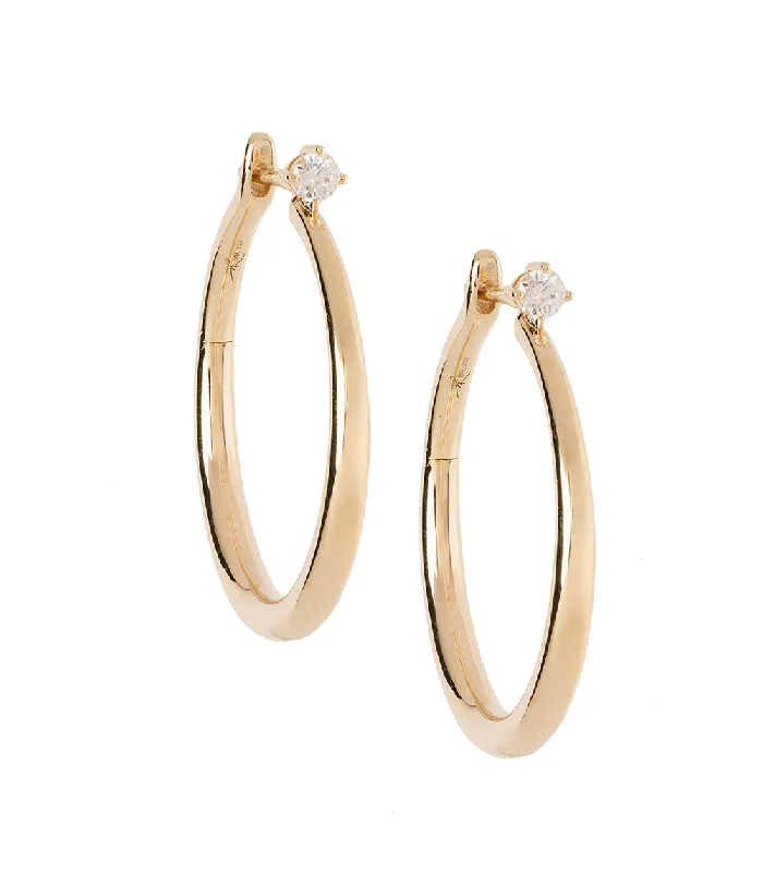 sparkling gemstone studs for a classy finish -Medium Estée Hoops