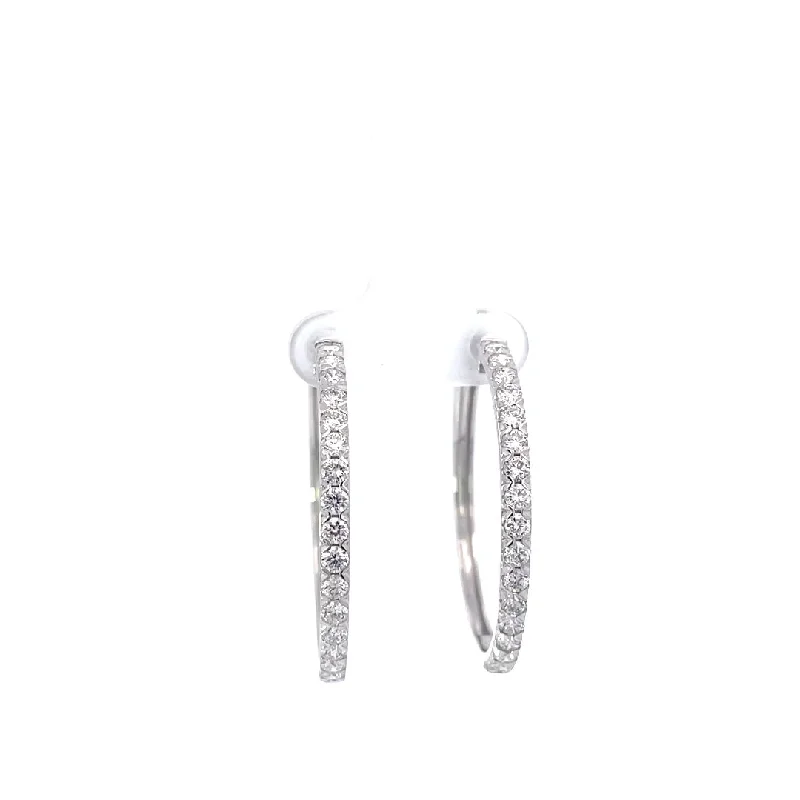 statement gold earrings for modern elegance -Lab Grown Diamonds Hoops