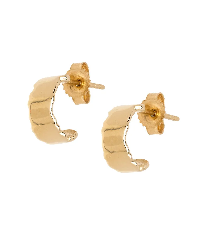 sparkling crystal studs for radiant appeal -Mini Torn Paper Hoops