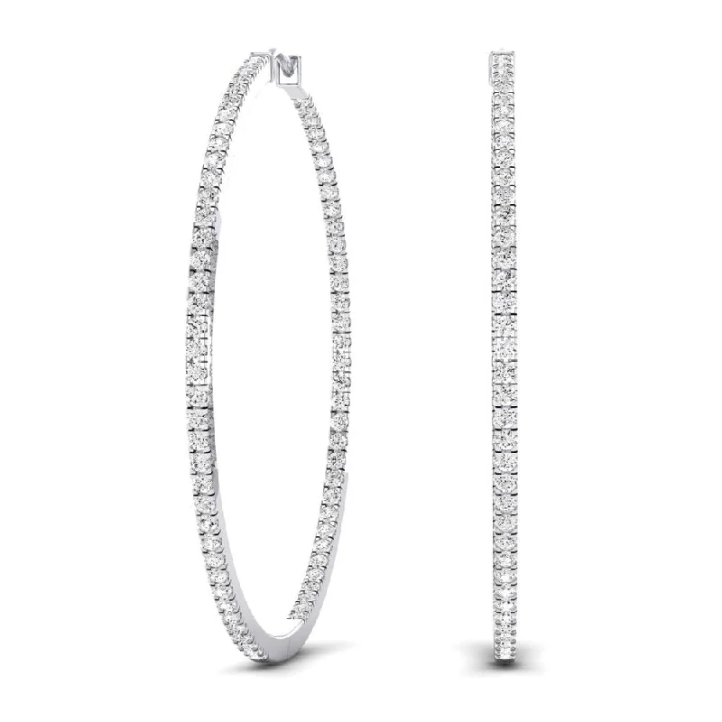 glamorous rhinestone earrings for evening wear -Sage Moissanite Hoop Earrings