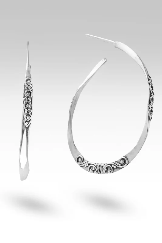 nature-inspired leaf earrings for a subtle touch -Serve with Joy Hoops™ in Tree of Life